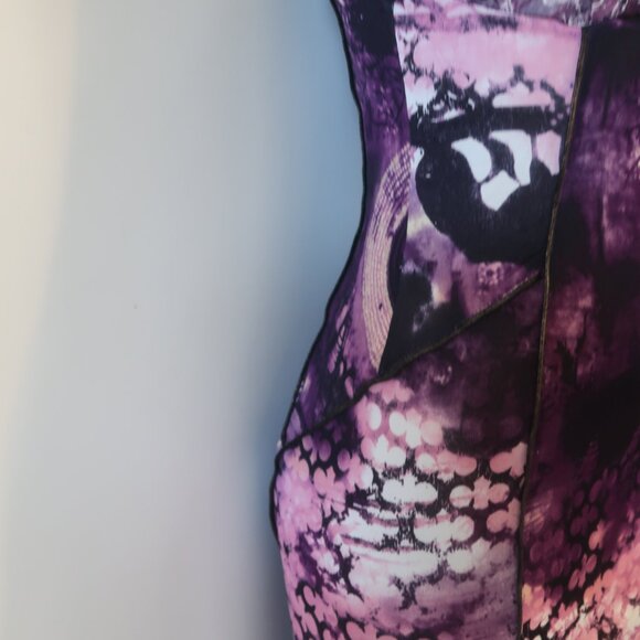 Womens Roberta Scarpa Purple, Pink Print Dress 42/US 8 - Picture 5 of 9
